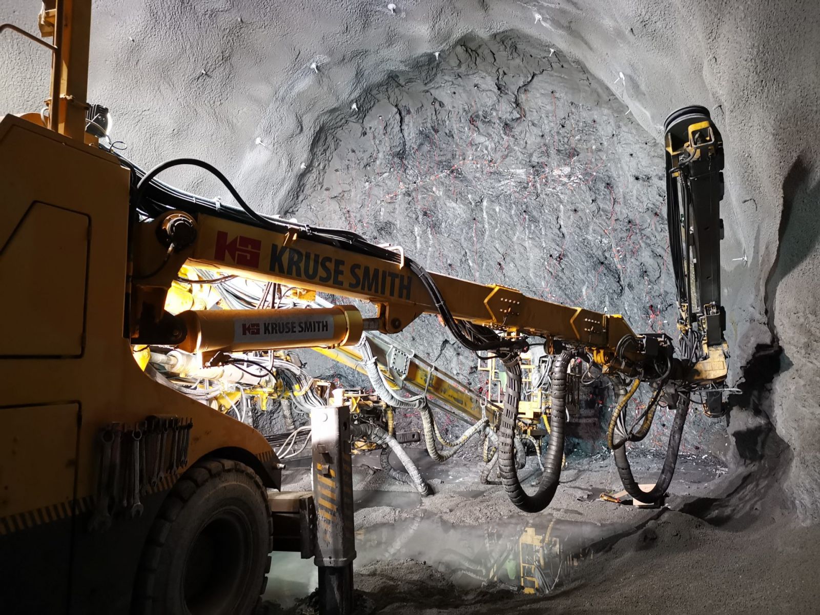 Foto fra tunnelarbeid